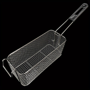 Cesta de freír cuadrada de metal plegable con asa - Ideal para papas fritas, nuggets de pollo y snacks | Cernidor de cocina duradero para freidoras y vaporeras | Perfecto para entusiastas de la cocina, cesta de freír para freidoras