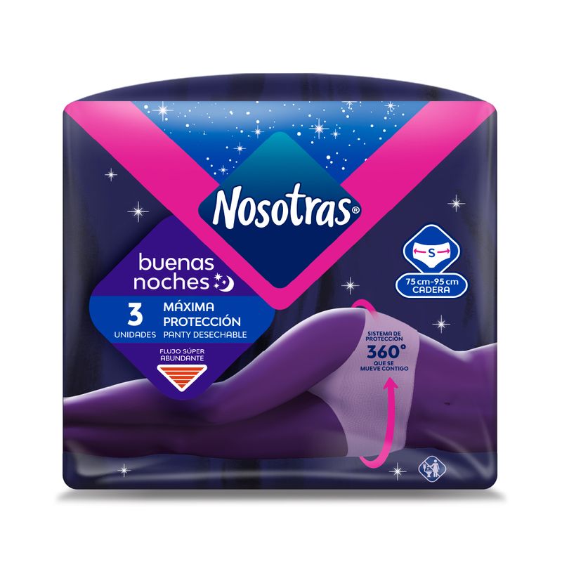 TOALLA NOSOTRAS 3U BUENAS NOCHES MAXPRO