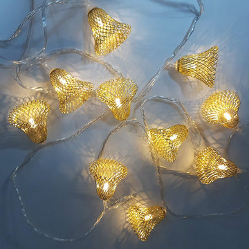 Extensión Luces Campana Metal 180cm Led X10  ZE041