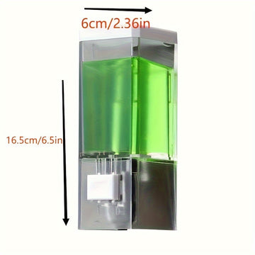 Dispensador de Jabón Montado en la Pared - Diseño Anticorrosivo, Ahorro de Espacio con Cabeza de Bomba Fácil. Ideal para Manos, Champú y Gel de Ducha - Accesorio Moderno Perfecto para Baños
