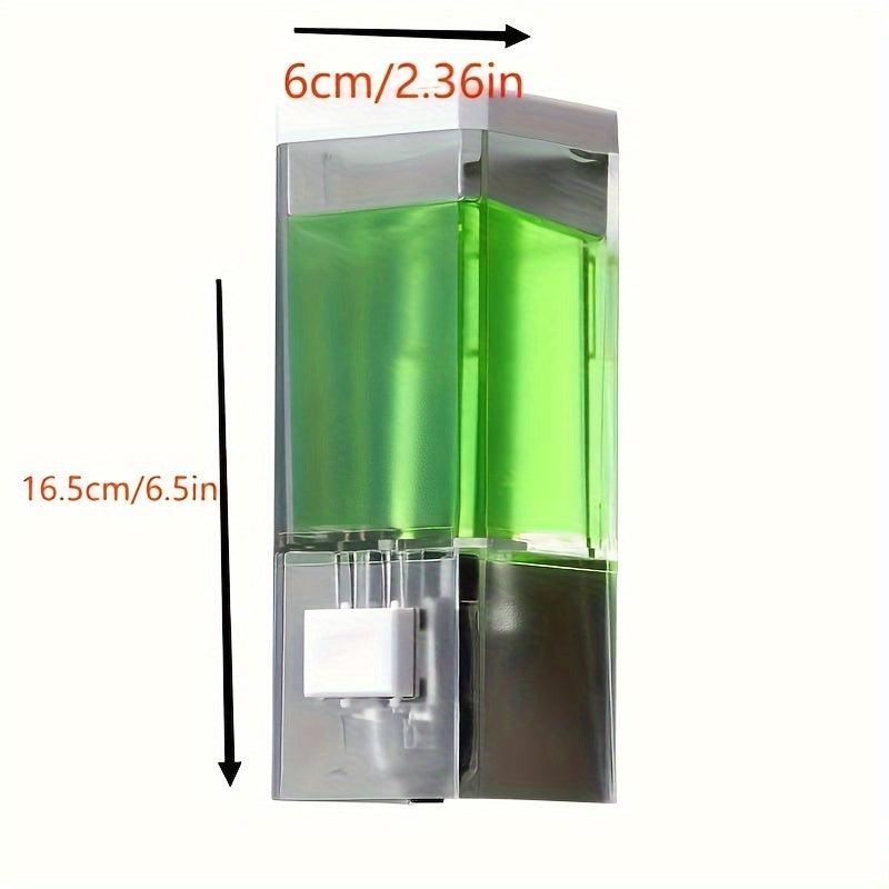 Dispensador de Jabón Montado en la Pared - Diseño Anticorrosivo, Ahorro de Espacio con Cabeza de Bomba Fácil. Ideal para Manos, Champú y Gel de Ducha - Accesorio Moderno Perfecto para Baños