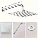 Rociador de Ducha de Acero Inoxidable Lujoso - Cabezal Cuadrado Grande Montado en la Pared, Chorro de Alta Presión para la Elegancia y Confort Último en el Baño, Accesorios de Ducha, Decoración de Regalo de Navidad/Halloween