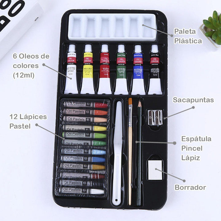 Set de Arte 24 Piezas Pintura Dibujo Niños Adultos RF 1224