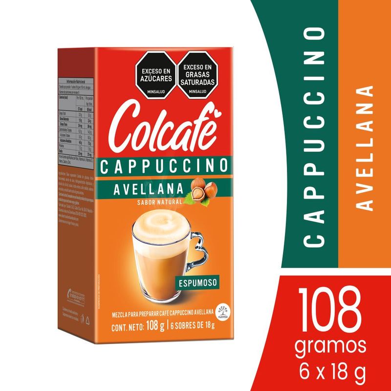 CAPPUCCINO COLCAFE 6U 18G AVELLANA