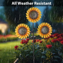 1 pieza Luz de Jardín Solárea Giratoria con Tres Cabezas y Dinámica al Viento, Inserción en el Suelo para Exteriores, Luminosa e Impermeable, Alta Brillo, Blanco Cálido LED Adecuada para Decoración de Ambiente en Jardines, Patios y Césped