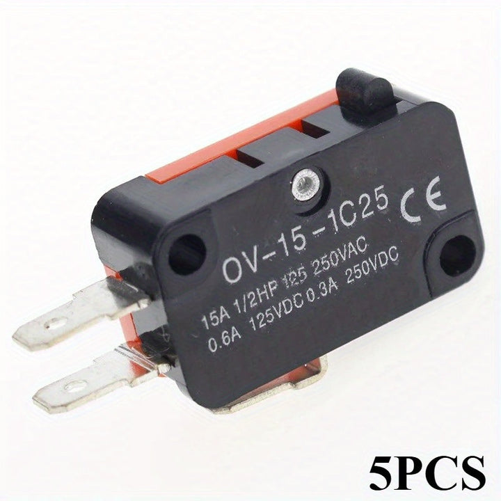 5 Unidades, Gran Interruptor Micro V-15-1C25, Interruptor De Contacto V-15-IC25, Interruptor Táctil De Punto De Cobre, Para Hornos De Microondas