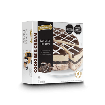 TORTA HELADO COLOMBINA 900G COOKIES