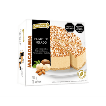 TORTA HELADO COLOMBINA 900G MACADAMIA