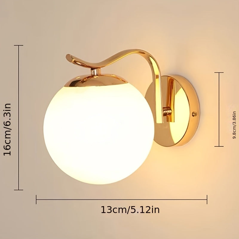 Luz de pared LED moderna con acabado metálico elegante - Montaje semienterrado, cableado, no necesita batería, ideal para dormitorio, sala de estar, pasillo y escalera, iluminación de dormitorio | Lámpara metálica elegante | Lámpara LED cableada, luces L