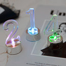 Set Números Led Multicolor Fiestas Torta Cumpleaños RF 262-4