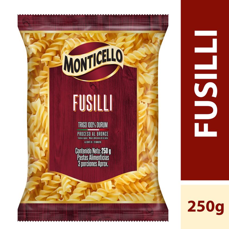 PASTA MONTICELLO 250G FUSILLI
