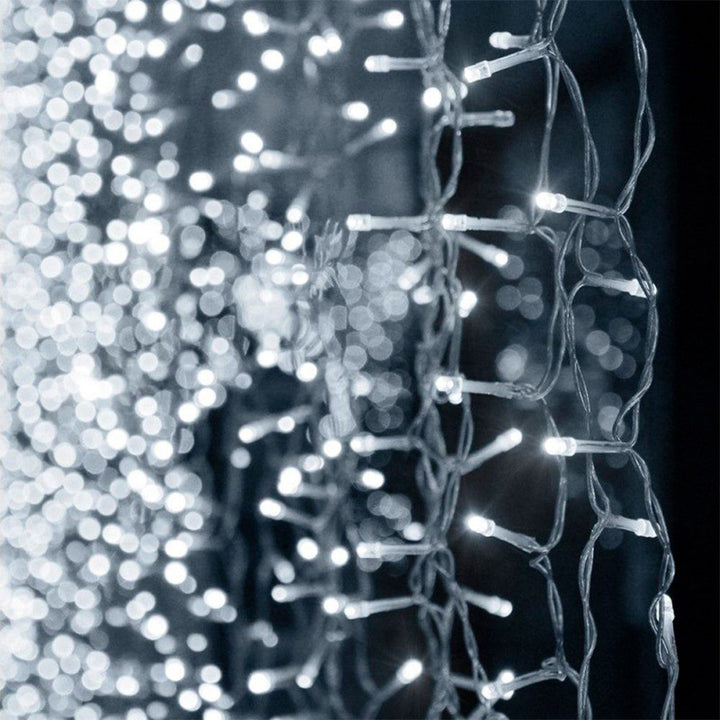 Cortina Led 3 Mts x 45 Cm 100 Led Blanca Luces Navidad 1321