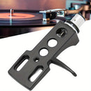 Soporte de Cabezal de Tocadiscos y Cartucho de Fonógrafo de Aleación de Aluminio Premium con 4 Cables de Conexión – Opciones Doradas, Blancas, Rojas, Negras para DJs y Aficionados al Vinilo
