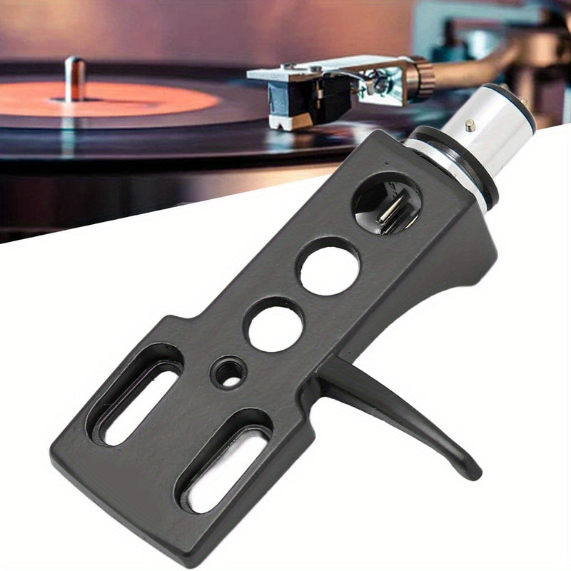 Soporte de Cabezal de Tocadiscos y Cartucho de Fonógrafo de Aleación de Aluminio Premium con 4 Cables de Conexión – Opciones Doradas, Blancas, Rojas, Negras para DJs y Aficionados al Vinilo