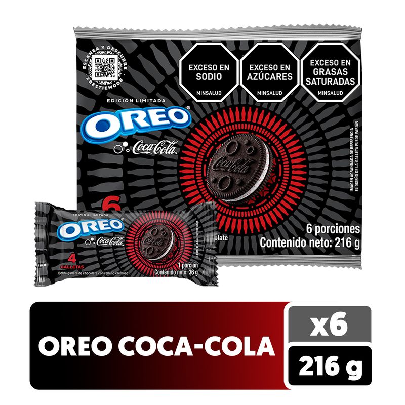 GALLETA OREO 6U 216G COKE