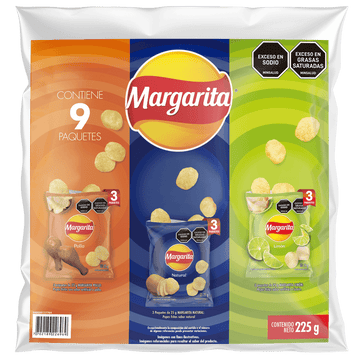 MULTIPACK  MARGARITA 9U 225G SURTIDA