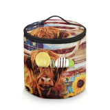 1pc Funda de Polvo de Ganado de las Tierras Altas para Olla a Presión, Bolsa Aislada Sin Carga con Cierre de Cremallera, Compatible con la Mayoría de las Ollas a Presión Eléctricas, Bolsa de Transporte para Freidora de Aire