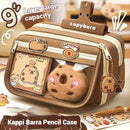 Estuche para lápices de capibara de gran capacidad de 7 piezas y 9 capas, incluyendo estuche para lápices. Muñecas, pegatinas