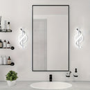 Arandela Espiral Moderna | Iluminación LED de 12W | Pantalla Acrílica en Blanco Frío y Negro | Montaje Semiempotrado | Ideal para Dormitorio, Escaleras, Sala o Pasillo | Incluye Herramientas de Instalación | Diseño Contemporáneo, Iluminación para Pasillo