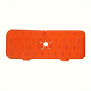 Alfombrilla de captura de agua de grifo de silicona - Guarda escurridor de fregadero sin electricidad absorbente con drenaje, protector de mostrador de cocina impermeable y fácil de limpiar