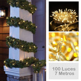 Extensión Luz LED Lineal 100 Luces 7 Metros Cable Transparente 1400