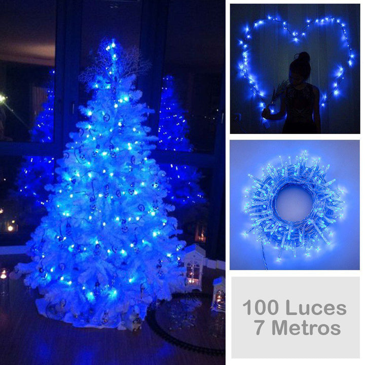 Extensión Luz LED Lineal 100 Luces 7 Metros Cable Transparente 1400