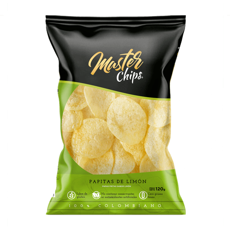PAPA MASTER CHIPS 120G LIMON