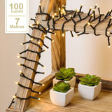 Extensión Luz LED Lineal 100 Luces 7 Metros Cable Verde 1410