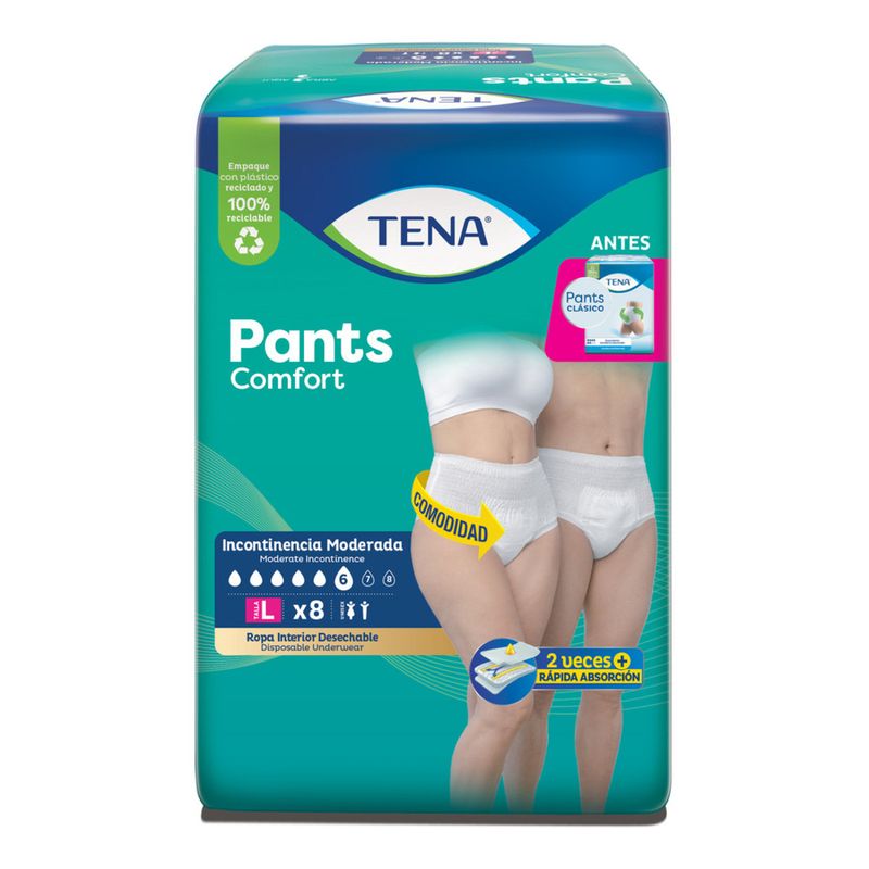 PANAL TENA 8U TALLA L PANTS CLASICO
