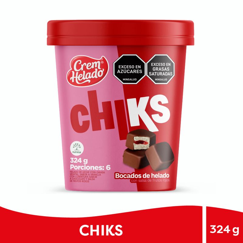 HELADO CHIKS 324G VAINILLA CREM H VASO
