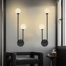 2 luces de pared de doble cabeza en forma de U con sombreros de plástico, cuerpo de hierro - Opciones negras y doradas, montaje semienterrado para dormitorio, sala de estar, cocina, estudio - Base de bombilla G9, cableado no incluido, iluminación de dorm