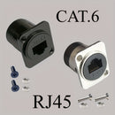 5 Piezas Adaptador RJ45 CAT6 Ethernet - Tipo D Macho a Macho con Tornillos y Tuercas, Par trenzado blindado para Red Doméstica/Oficina, Compatible con Gigabit Ethernet