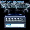 Interruptor POE Gigabit de 1000M 10G Boardband Velocidad rápida 5 Puertos Gigabit Ethernet Switch Hub para cámaras CCTV 10/100/1000M RJ45 IEEE802.3ATAF 30W POE Plus Interruptor de red POE