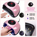Lámpara de uñas LED con 3 configuraciones de temporizador, sensor automático, 24 fuentes de luz doble, alimentada por USB, sin fragancia - Ideal para secar uñas rápidamente en un salón de belleza en casa, lámpara de secado de uñas|Pantalla LED vibrante|C