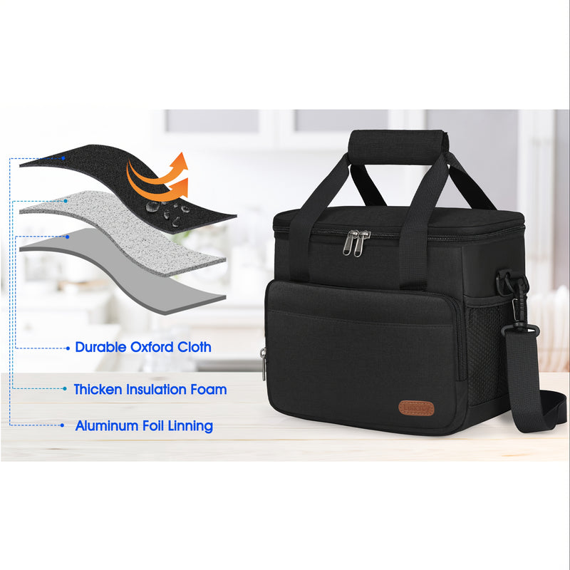 Nevera Térmica Dakuly para Hombres y Mujeres, Reutilizable, 12 Latas (10L), Antifugas con Correa Ajustable, Ideal para Trabajo, Oficina o Picnic, , Regreso a Clases