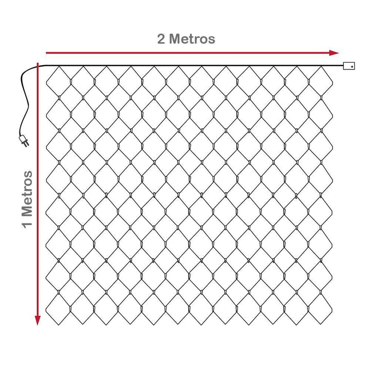 Luces Malla LED 200 Luces 2x1 Metros Luz Navidad RF 200TC