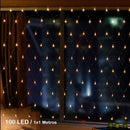 Luces Malla LED 100 Luces 1x1 Metros Luz Navidad RF 100TC