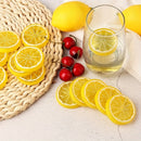20-Unidades de 5 cm de Rebanadas de Limón Amarillo - Fruta Artificial de Plástico Realista, Ideal para Decoración del Hogar, Navidad, Acción de Gracias, Día de San Valentín, Día de la Madre, Graduación, Reunión, Fiestas de Playa y Cócteles sin Contenedor