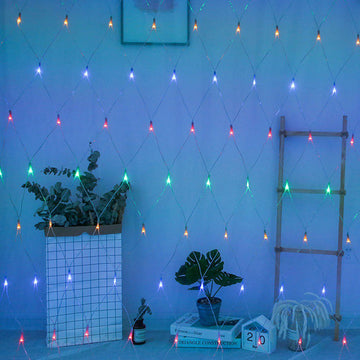 Luces Malla LED 100 Luces 1x1 Metros Luz Navidad RF 100TC