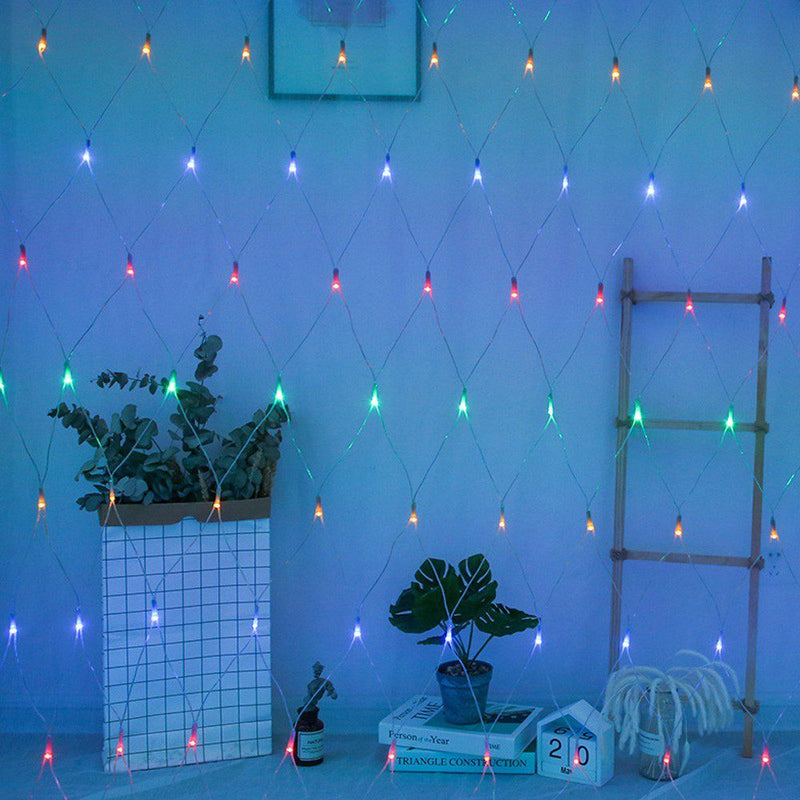 Luces Malla LED 100 Luces 1x1 Metros Luz Navidad RF 100TC
