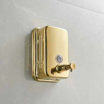 Dispensador de jabón de acero inoxidable con diseño elegante para baño, cocina y ducha, ideal para champú, jabón de manos y más, sin necesidad de electricidad