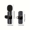 Micrófono inalámbrico profesional de solapa para teléfonos inteligentes USB-C, computadoras portátiles, para grabación de audio y video, juegos en vivo, entrevistas y vlogs.