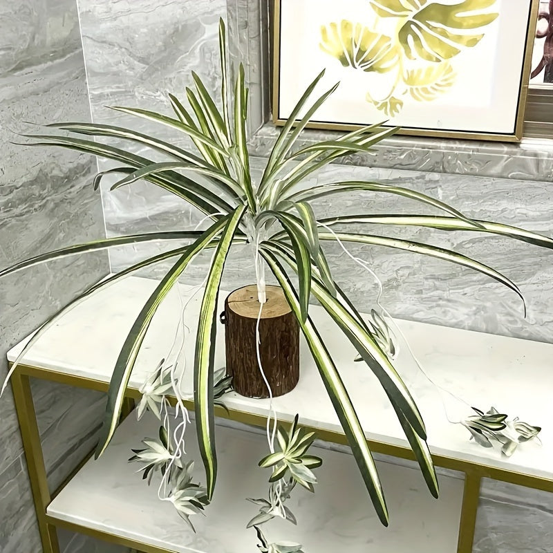 4pcs Grandes Orquídeas Artificiales Colgantes - Perfectas para el Hogar, Jardín, Oficina y Decoración de Bodas, Decoración Interior, Plantas Artificiales