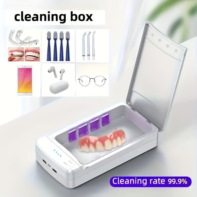 New Caja de Desinfección Portátil USB, Ideal para Aparatos Dentales, Herramientas de Uñas, Audífonos y Más – Solución Perfecta para el Hogar y Viajes