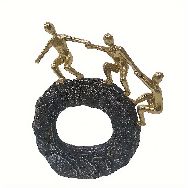 Figurina de resina de escalador de 21.59 cm - Estatuilla inspiracional "Sigue escalando hacia adelante" para decoración de hogar, oficina y gimnasio | Regalo perfecto para entusiastas de la escalada