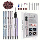 Lima eléctrica para uñas, kit profesional de manicura, herramienta para esmaltado de uñas con 18 cabezales reemplazables, ideal para cuidado de pies, pulido y remoción, regalo para mujeres, regalo para el Día de la Madre
