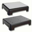 Escalera de movilidad para adultos y mayores - Plataforma antideslizante para interiores y exteriores, plataforma portátil, escalón de seguridad para coche, cama, oficina, ducha, escaleras - Negro Gris