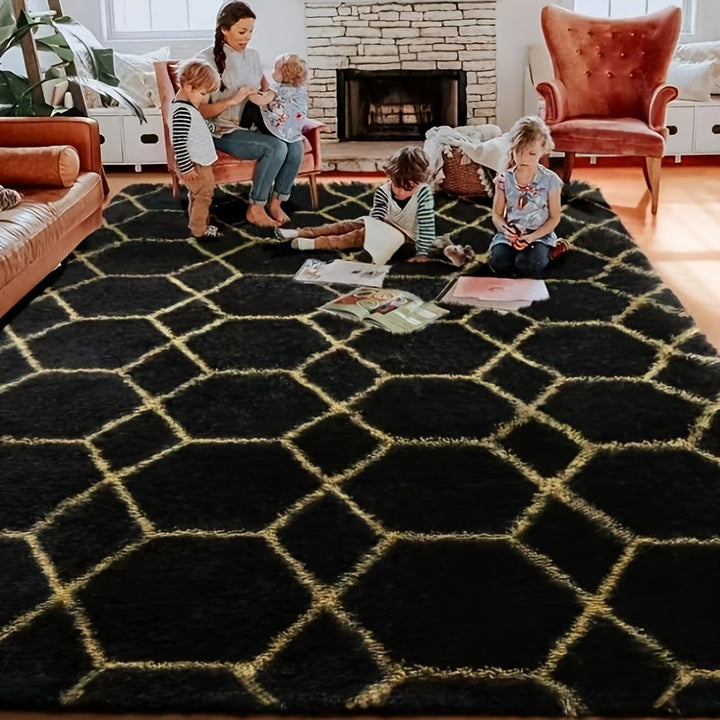 1 alfombra de felpa suave con diseño tie-dye, moderna y lujosa, absorbente, antideslizante, ideal para sala y dormitorio, decoración para el hogar, tapetes