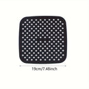 1pc Revestimiento de Silicona Reutilizable para Freidora de Aire - Fácil de Limpiar, Alfombrilla Antiadherente en Rojo y Negro, Perfecto para Cocinar Saludable, Compatible con la Mayoría de Freidoras de Aire, Accesorios para Freidora de Aire