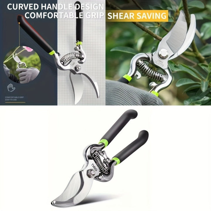 Tijeras de podar profesionales de 20,32 cm, tijeras de jardín de acero al carbono, diseño contemporáneo, no requieren energía, tijeras multifuncionales para ramas de árboles para jardinería doméstica.